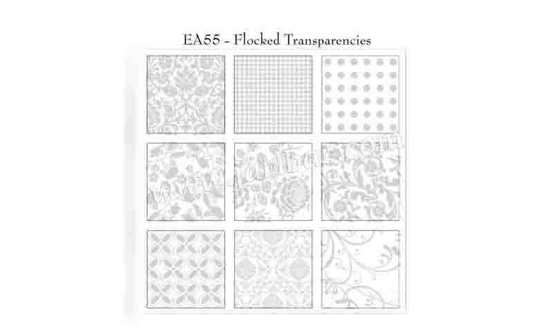 EA55 flocked transparencies